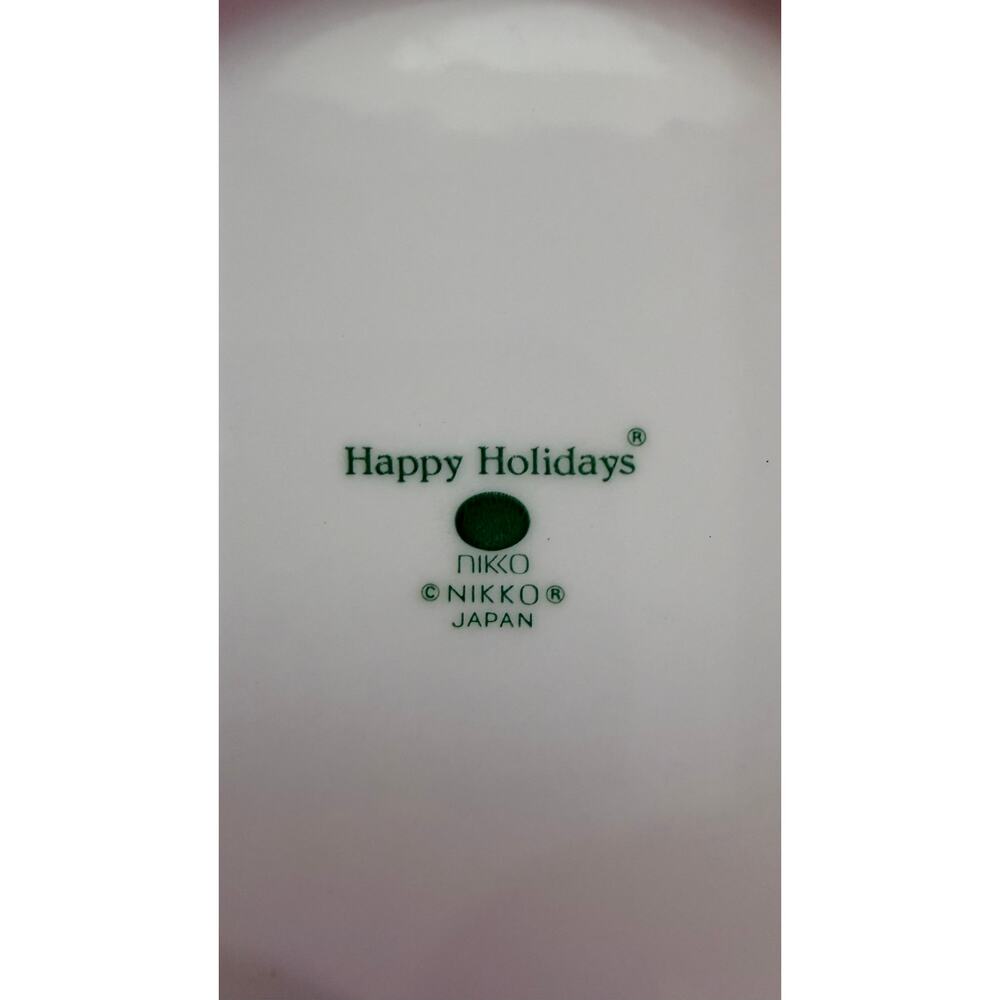 Nikko Happy Holidays Christmas Tree 8” Pasta Bowls Set of 2 Japan Retired - Picture 4 of 4